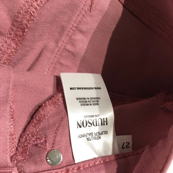 NEW HUDSON Krista Ankle Skinny Stretch Jeans Rose - Picture 12 of 14
